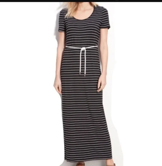 chinese dress ladies Calvin Klein Stripe Knit Maxi Dress main image 0